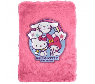 Cuaderno peluche A5 Hello Kitty and Friends