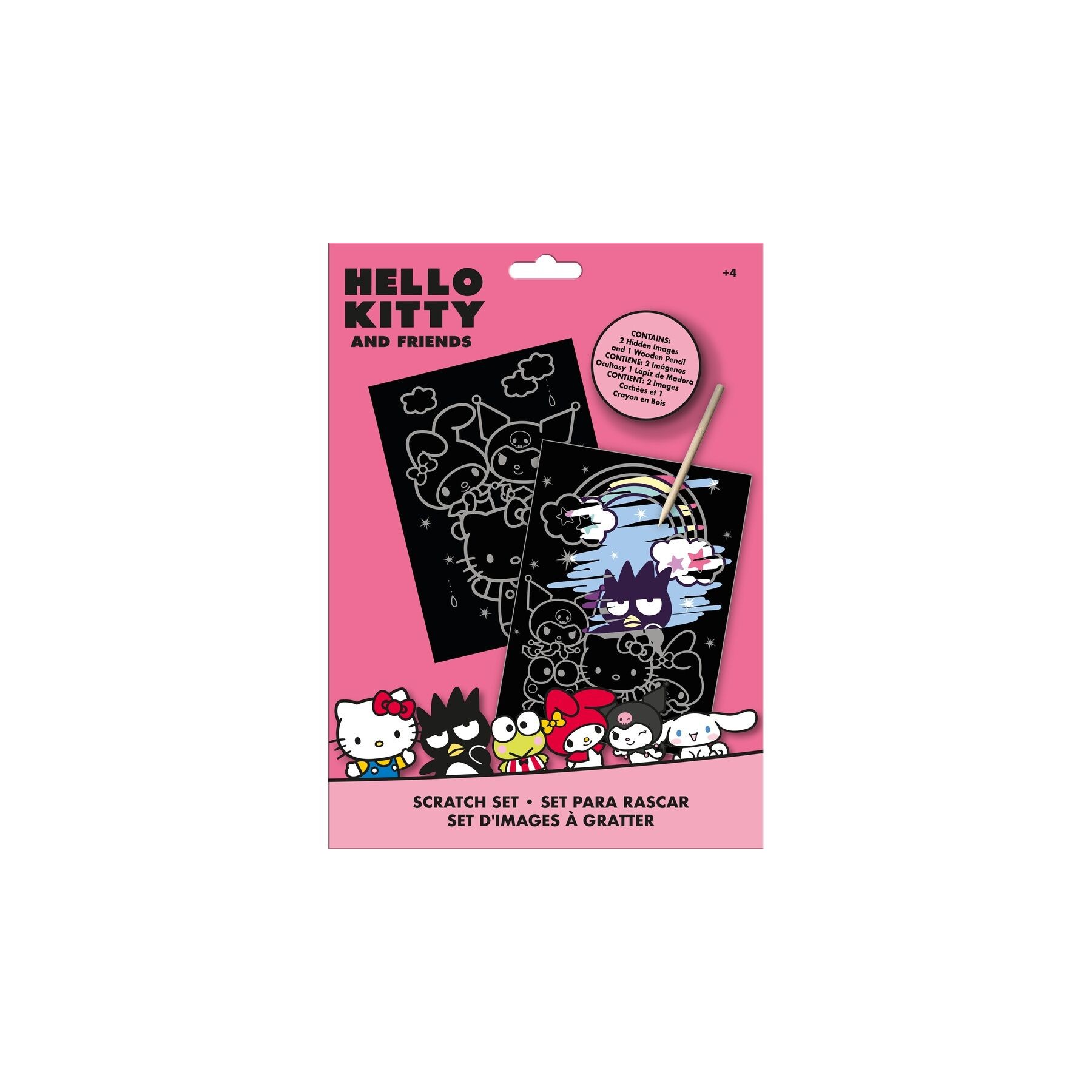 Set papeleria Scratch Art Hello Kitty and Friends