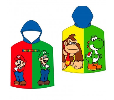 Poncho toalla Super Mario Bros microfibra