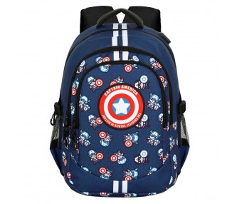 Mochila Plus Brave Capitan America Marvel 44cm