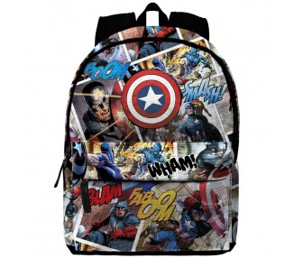 Mochila Comic Capitan America Marvel 44cm adaptable