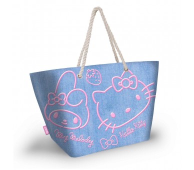 Bolsa playa Denim Hello Kitty