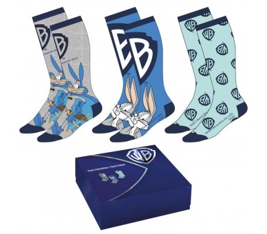 Set 3 calcetines 100th Anniversary Warner adulto