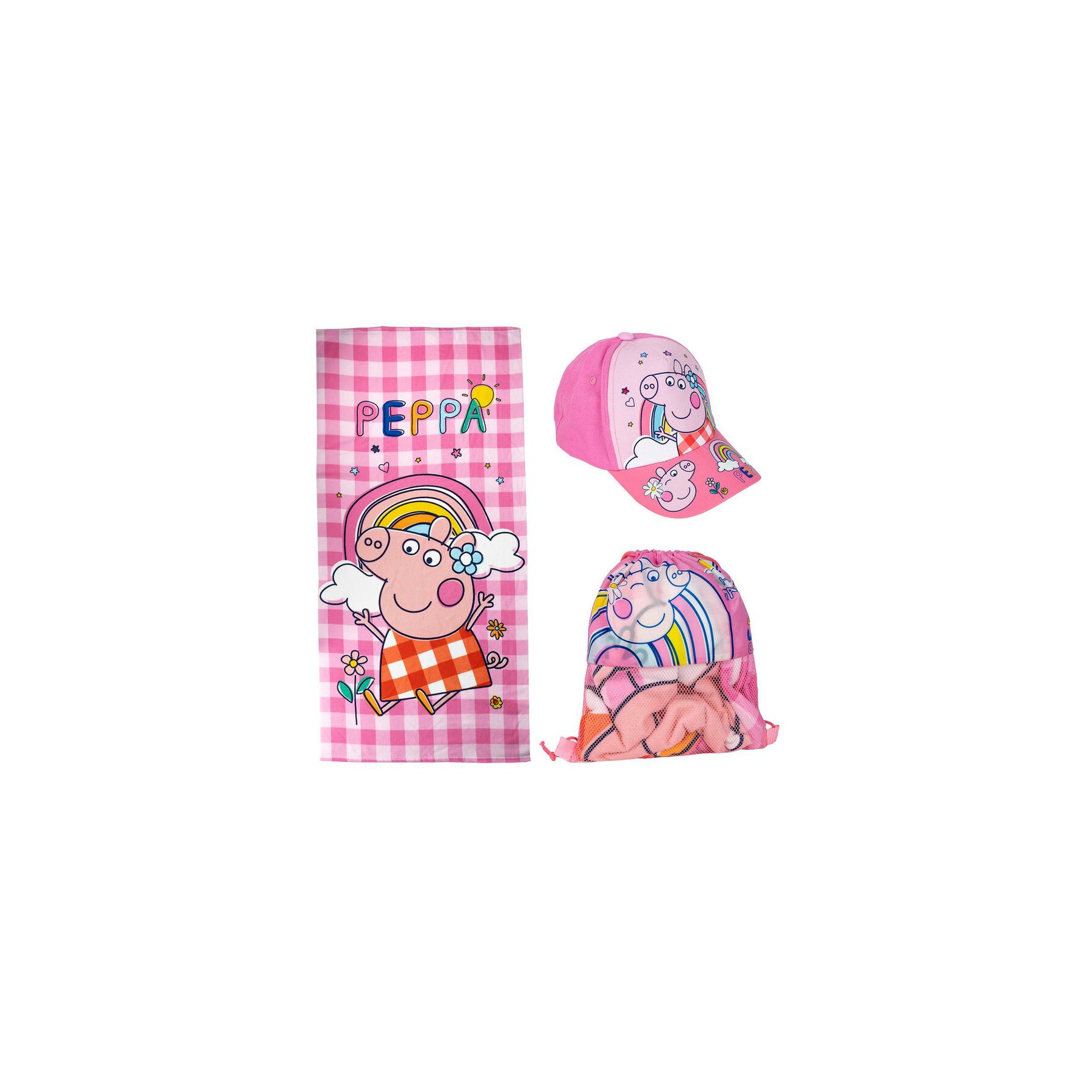 Set toalla + saco + gorra Peppa Pig