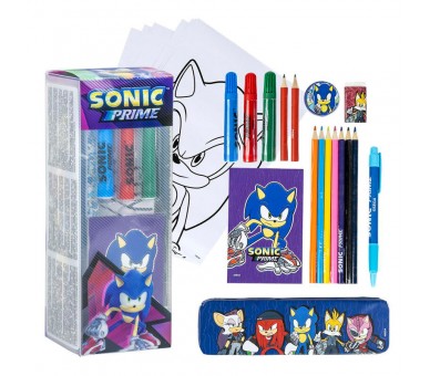 Set papeleria coloreable Sonic Prime