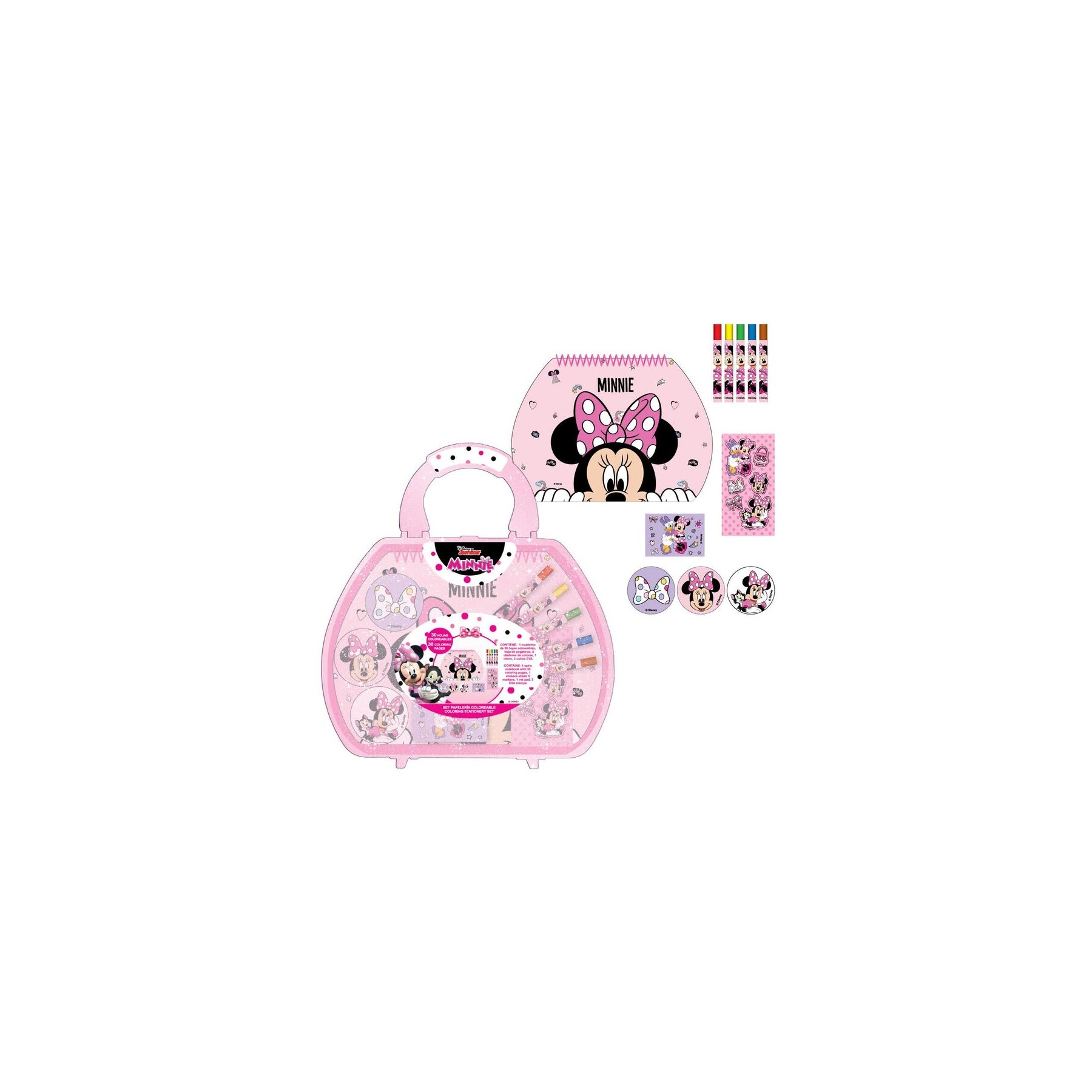 Maletin papeleria coloreable Minnie Disney