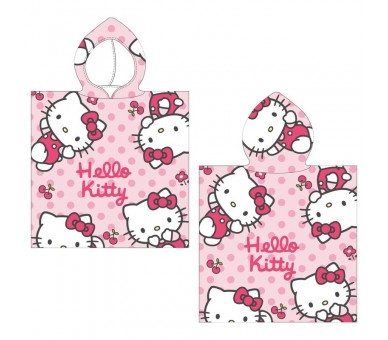 Poncho toalla Hello Kitty microfibra