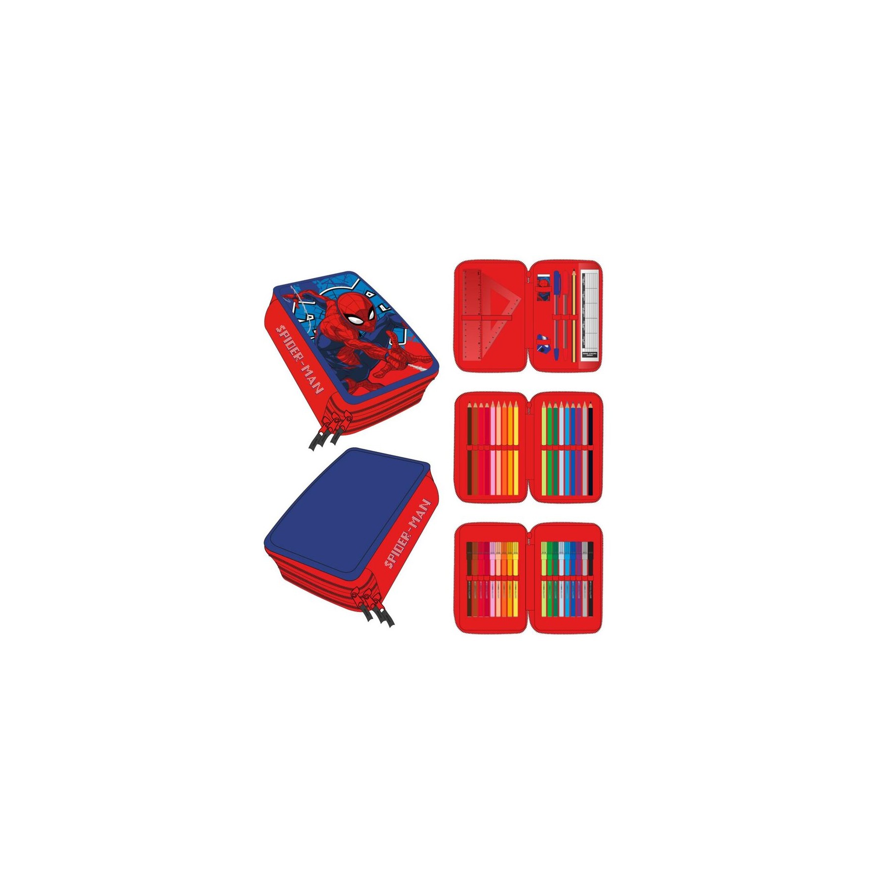 Plumier Spiderman Marvel triple