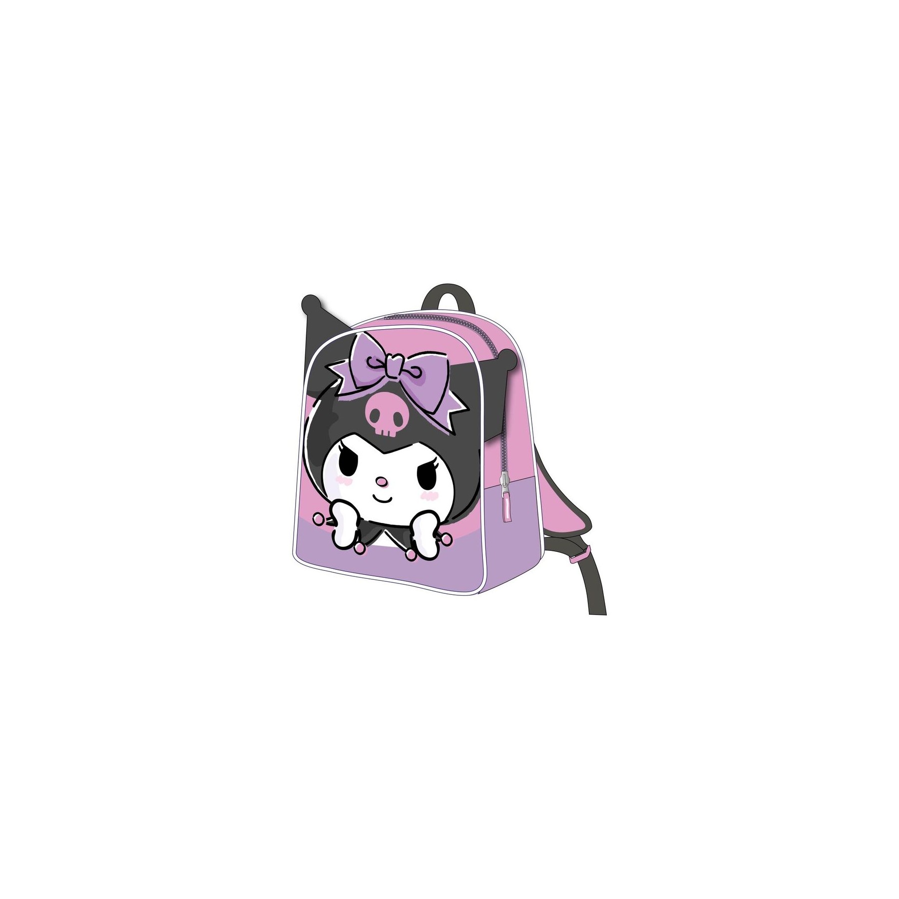 Mochila 3D Kuromi Hello Kitty 28cm