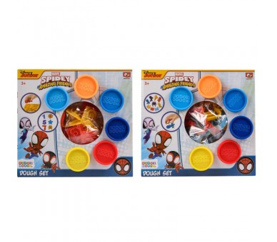 Set manualidades plastilina + moldes Spiderman Marvel surtido