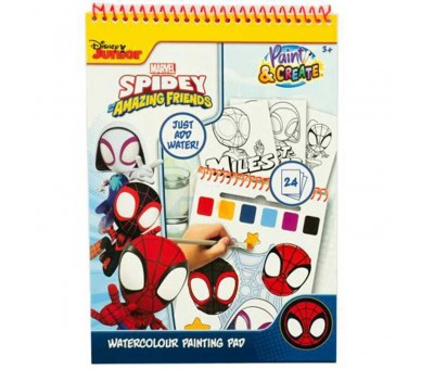 Libro acuarelas Spiderman Marvel