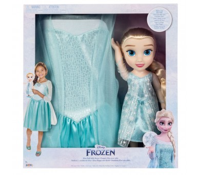 Muñeca Elsa + Disfraz Frozen 2 Disney 38cm