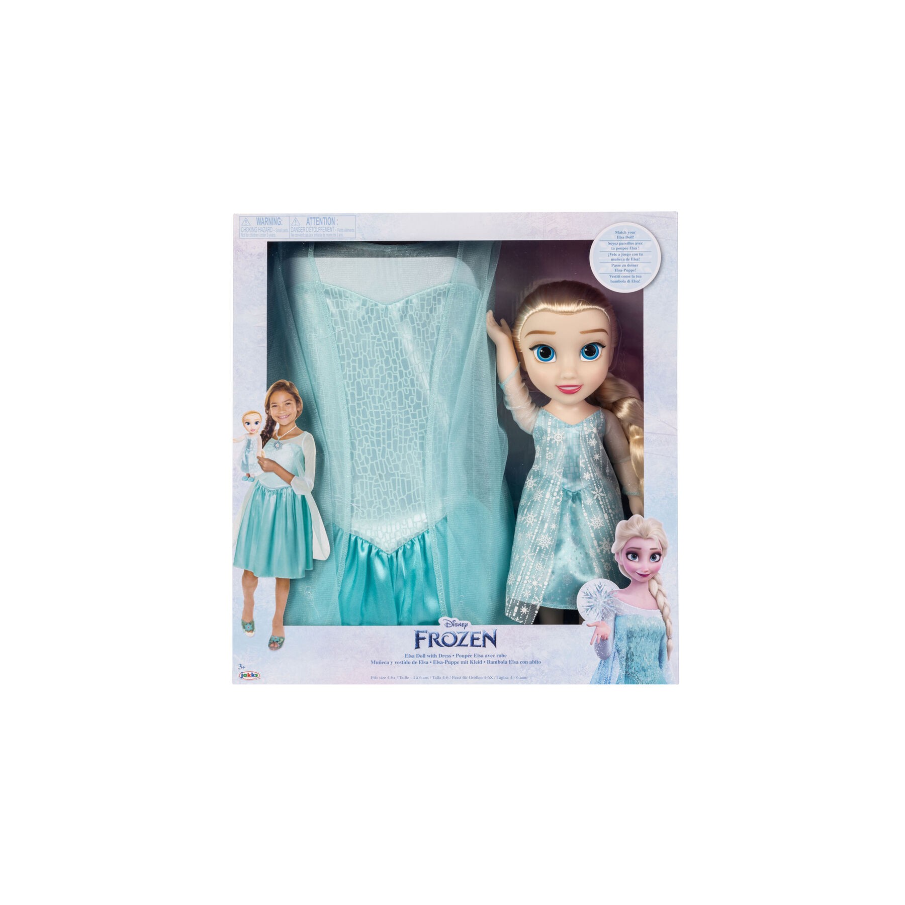 Muñeca Elsa + Disfraz Frozen 2 Disney 38cm