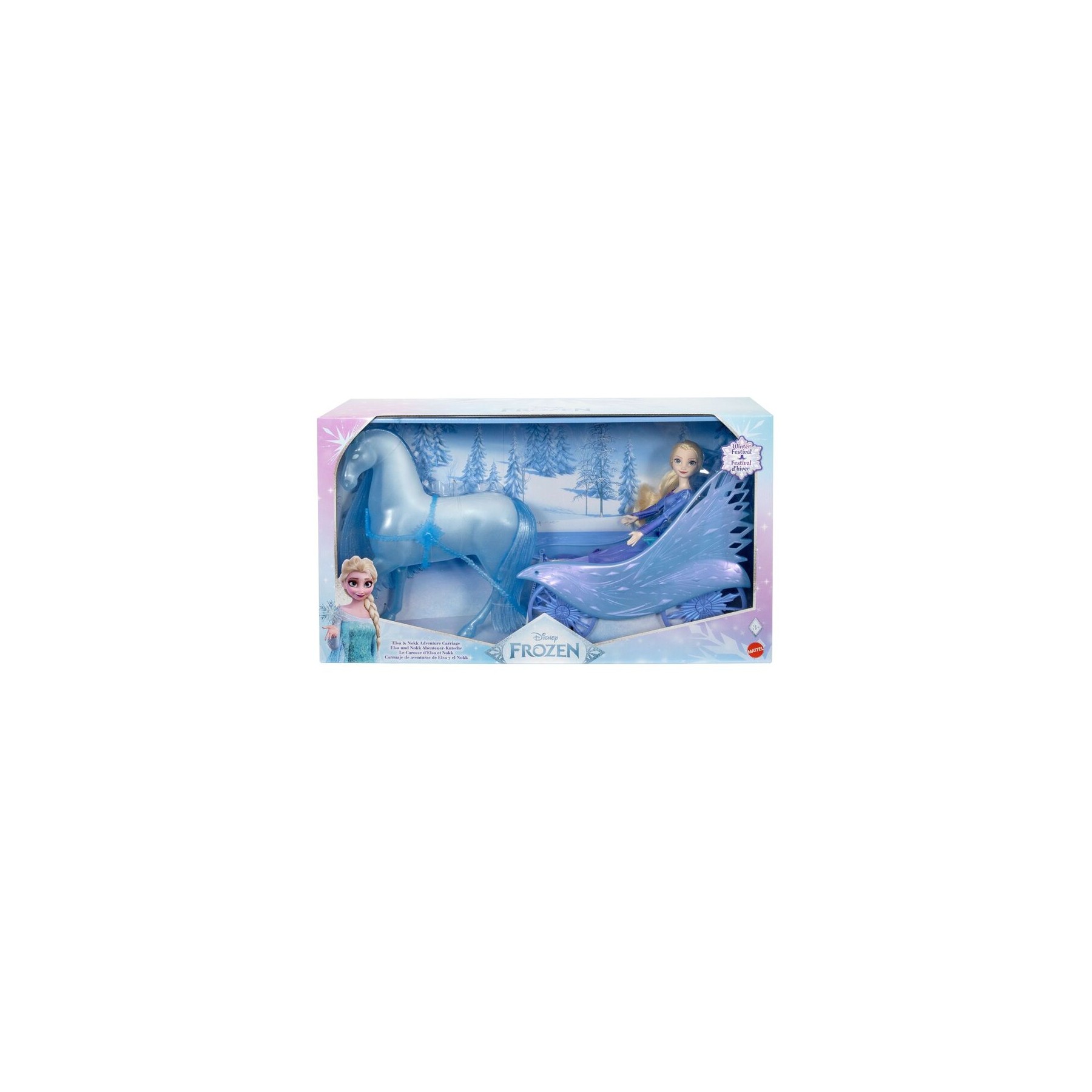 Set Muñeca Elsa + Conjunto Carruaje Nokk Frozen Disney