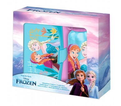 Blister Sandwichera + Cantimplora aluminio Frozen Disney 500ml