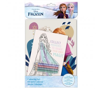 Set colorear + cuaderno Frozen Disney