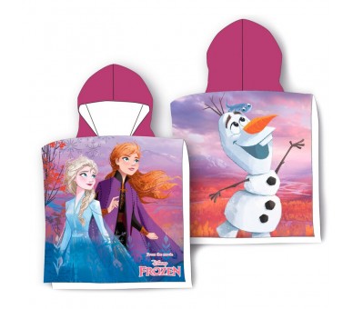 Poncho toalla Frozen Disney microfibra