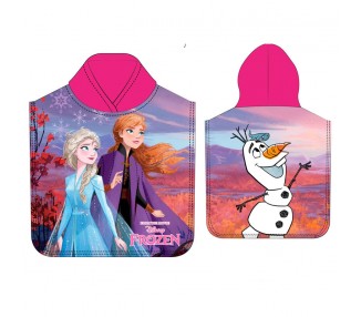 Poncho toalla Frozen Disney microfibra