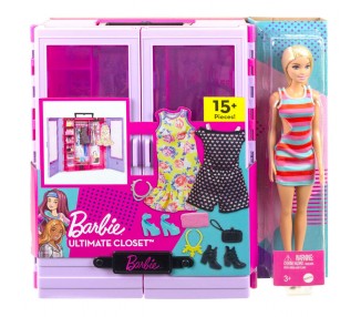 Muñeca Fashionista + Armario Portatil Barbie