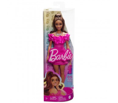 Muñeca Fashionista Vestido Rosa Volantes surtido