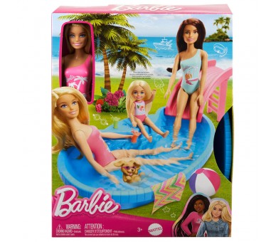 Muñeca + Piscina Barbie