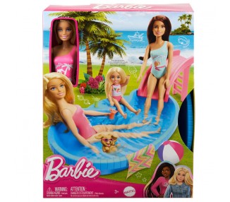 Muñeca + Piscina Barbie