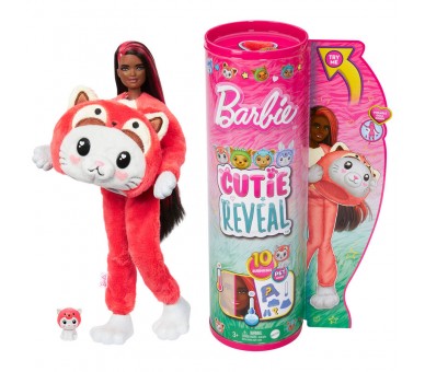 Muñeca Chelsea Cutie Reveal Serie Disfraces Gatito Panda Rojo Barbie