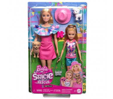 Set 2 muñecas Hermanas Stacie al Rescate Barbie