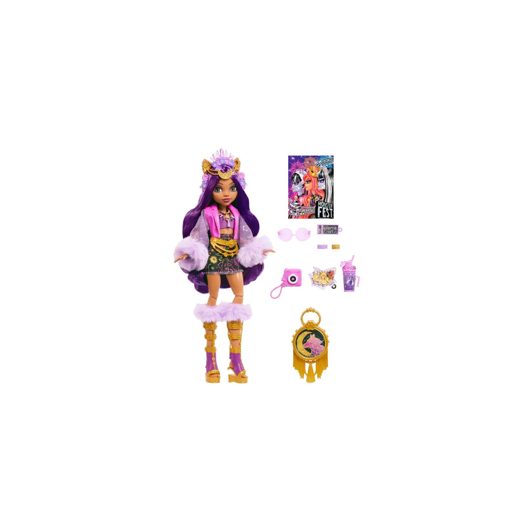 Muñeca Clawdeen Wolf Fiesta Monstruosa Monster High