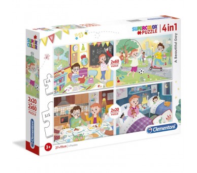 Puzzle Un Buen Dia 2x20pzs 2x60pzs