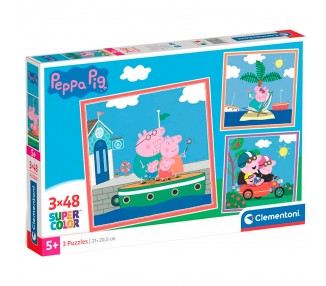 Puzzle Peppa Pig 3x48pzs