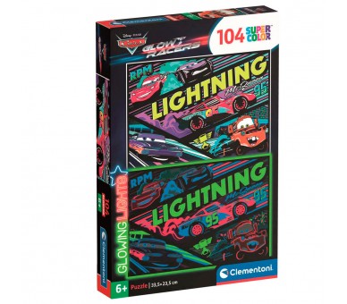 Puzzle glowing Cars Disney 104pzs