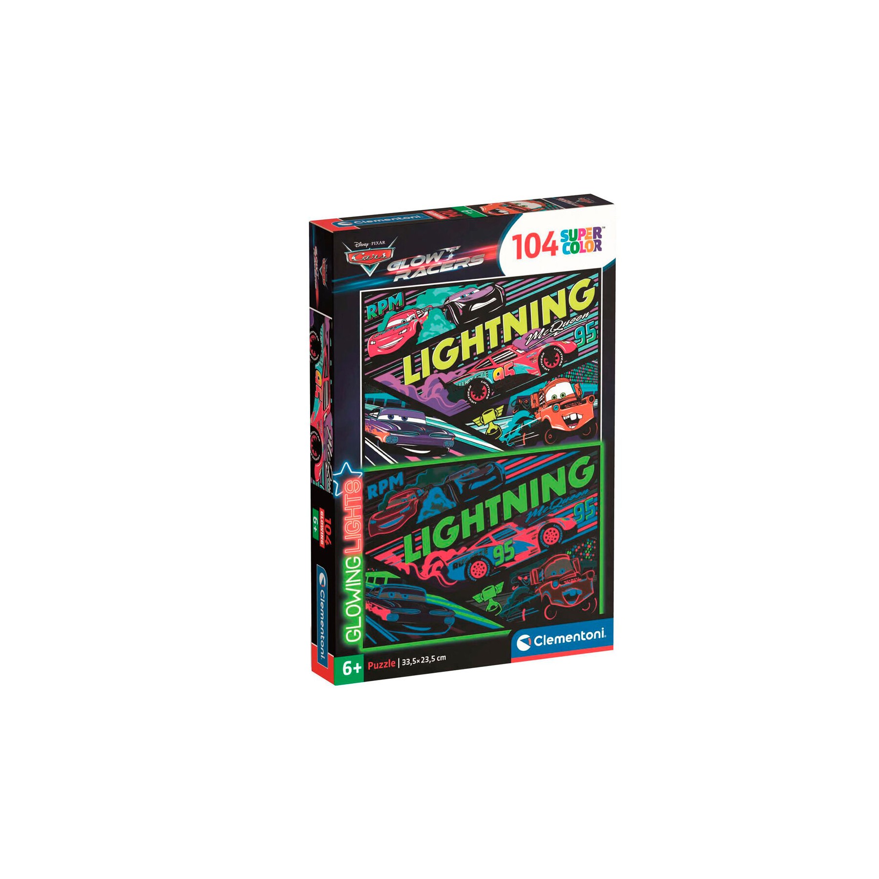 Puzzle glowing Cars Disney 104pzs