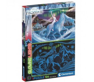 Puzzle glowing Frozen 2 Disney 104pzs