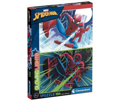 Puzzle glowing Spiderman Marvel 104pzs