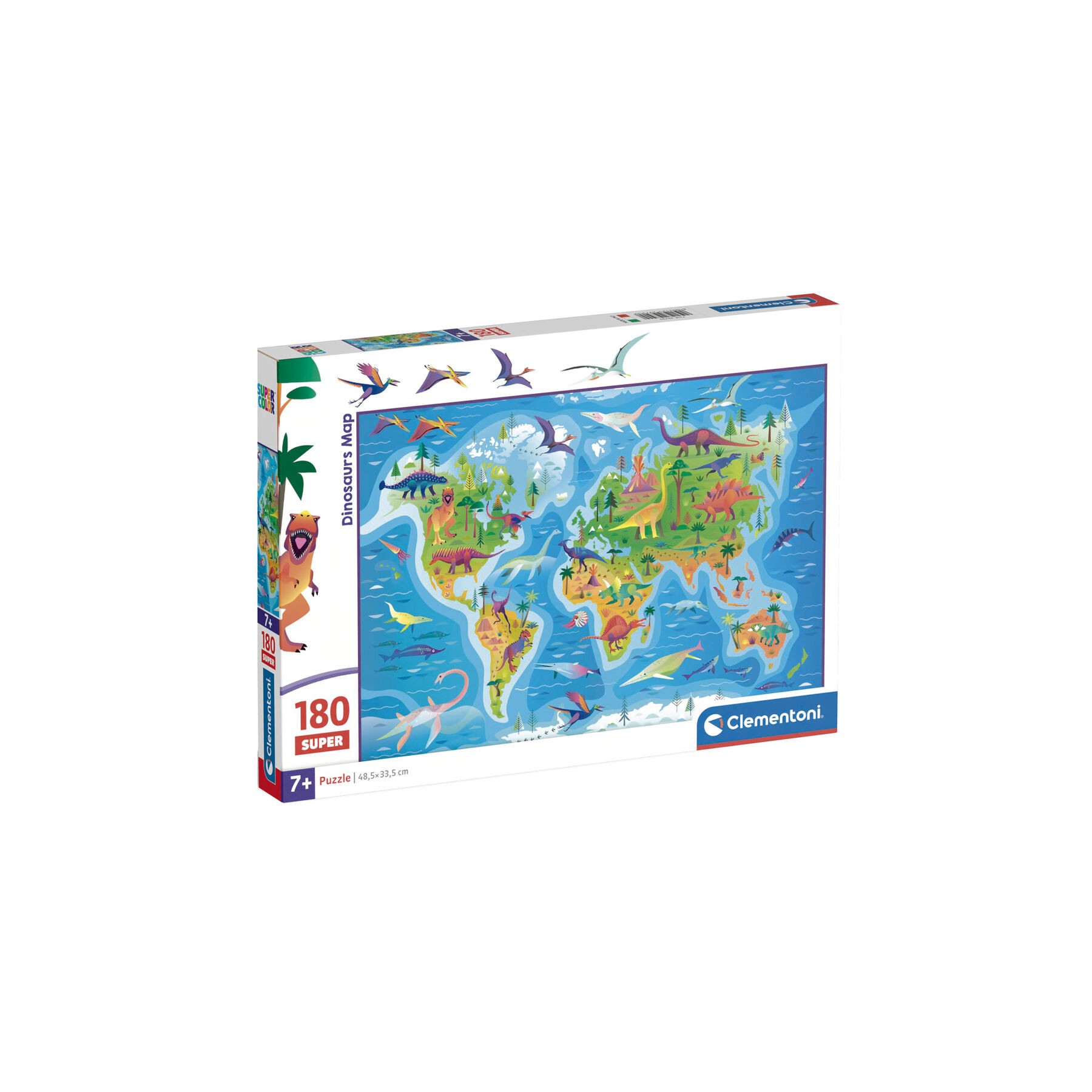 Puzzle super Mapa Dinosaurios 180pzs
