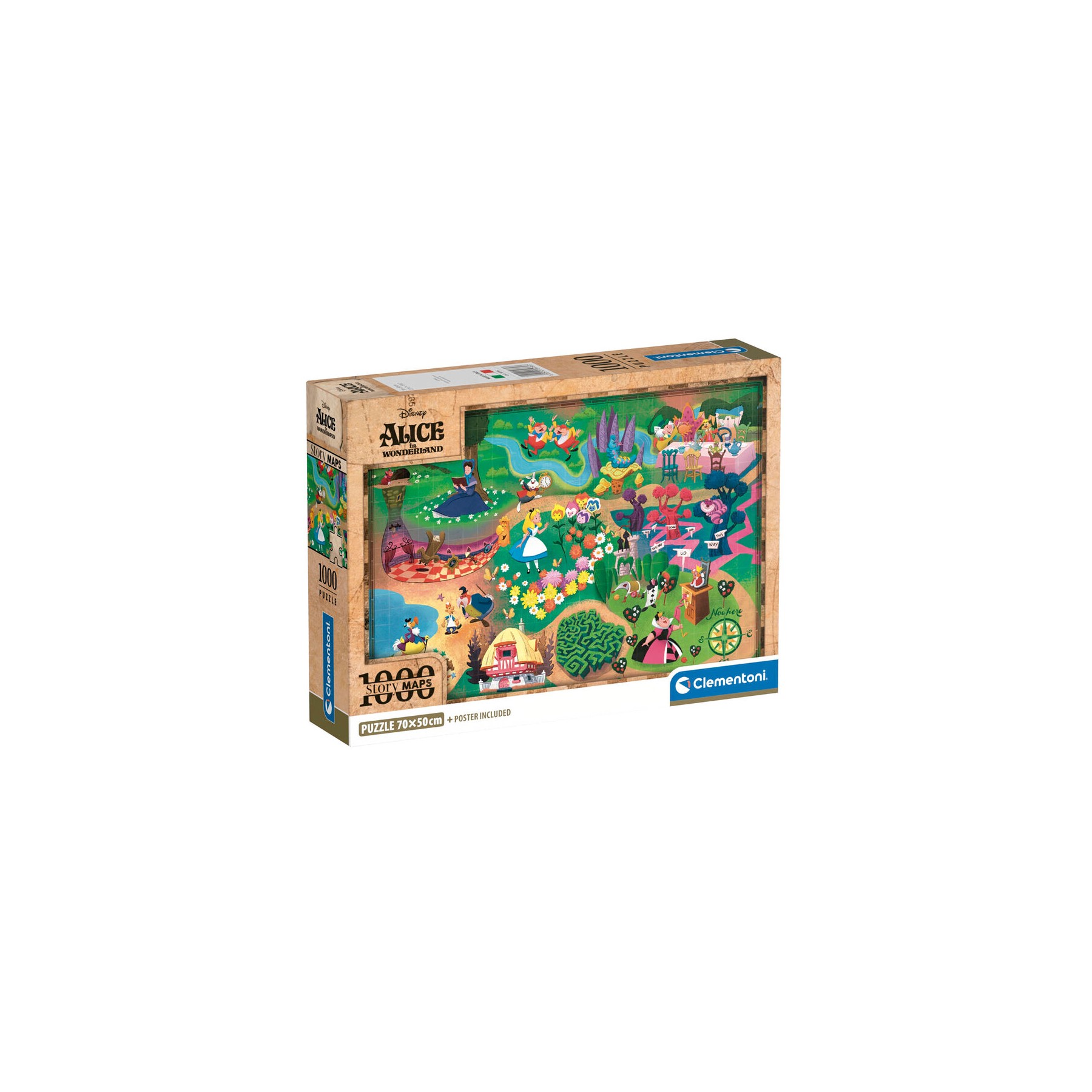 Puzzle Mapa Alicia en el Pais de las Maravillas Disney 1000pzs