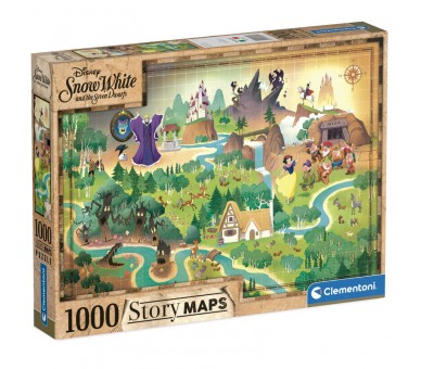 Puzzle Story Maps Blancanieves Disney 1000pzs