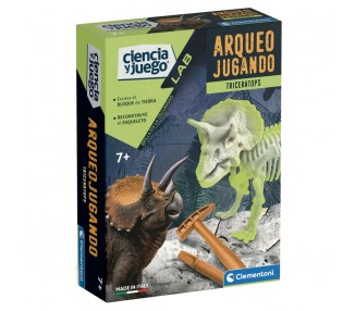 Juego Arqueojugando Triceratops fosforescente