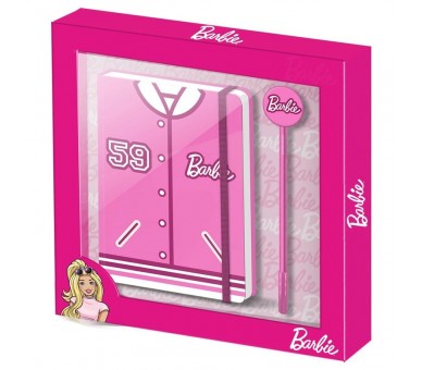 Set diario + boligrafo Varsity Barbie