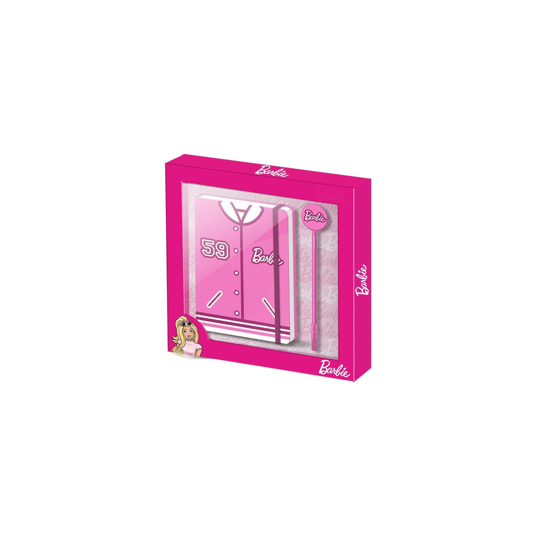 Set diario + boligrafo Varsity Barbie