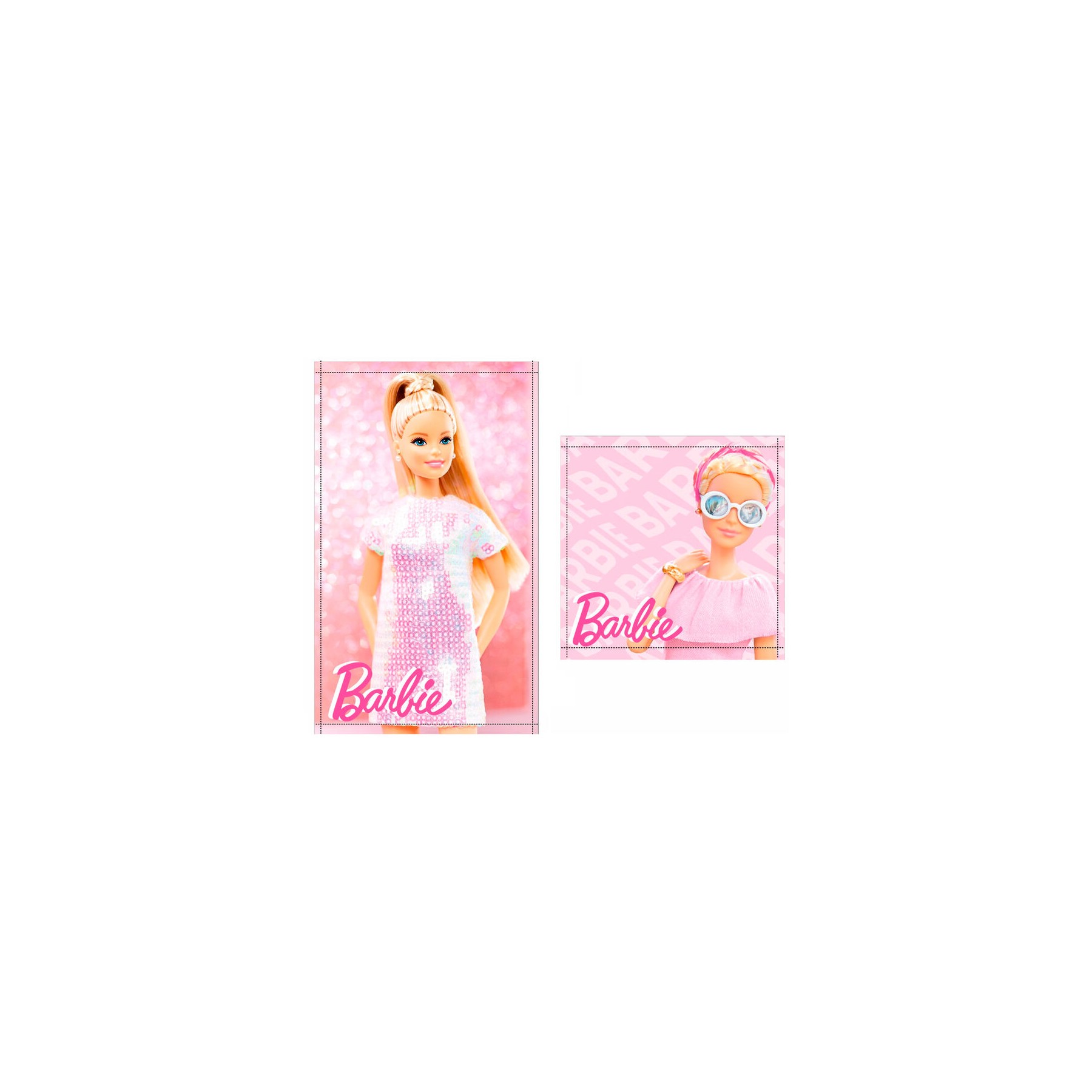 Set 2 toallas baño Barbie algodon