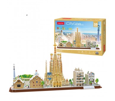 Puzzle 3D Barcelona City Line 186pzs