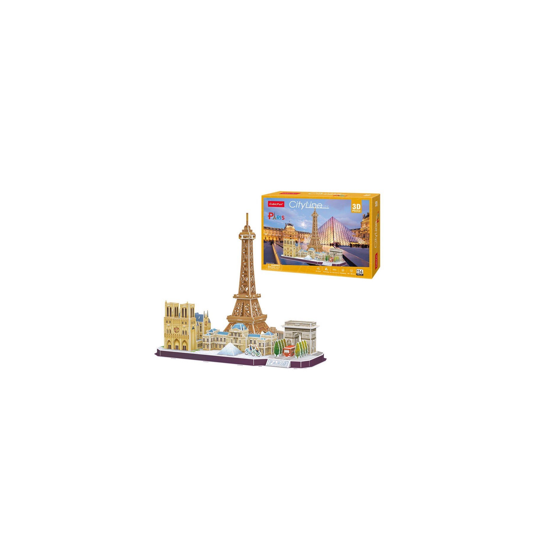 Puzzle 3D Paris City Line 114pzs