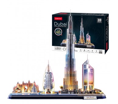 Puzzle 3D Dubai City Line Led 182pzs
