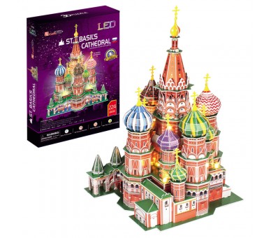Puzzle 3D Catedral de San Basilio City Line Led 224pzs