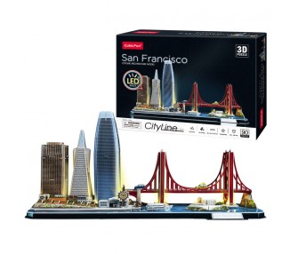 Puzzle 3D San Francisco City Line Led 90pzs