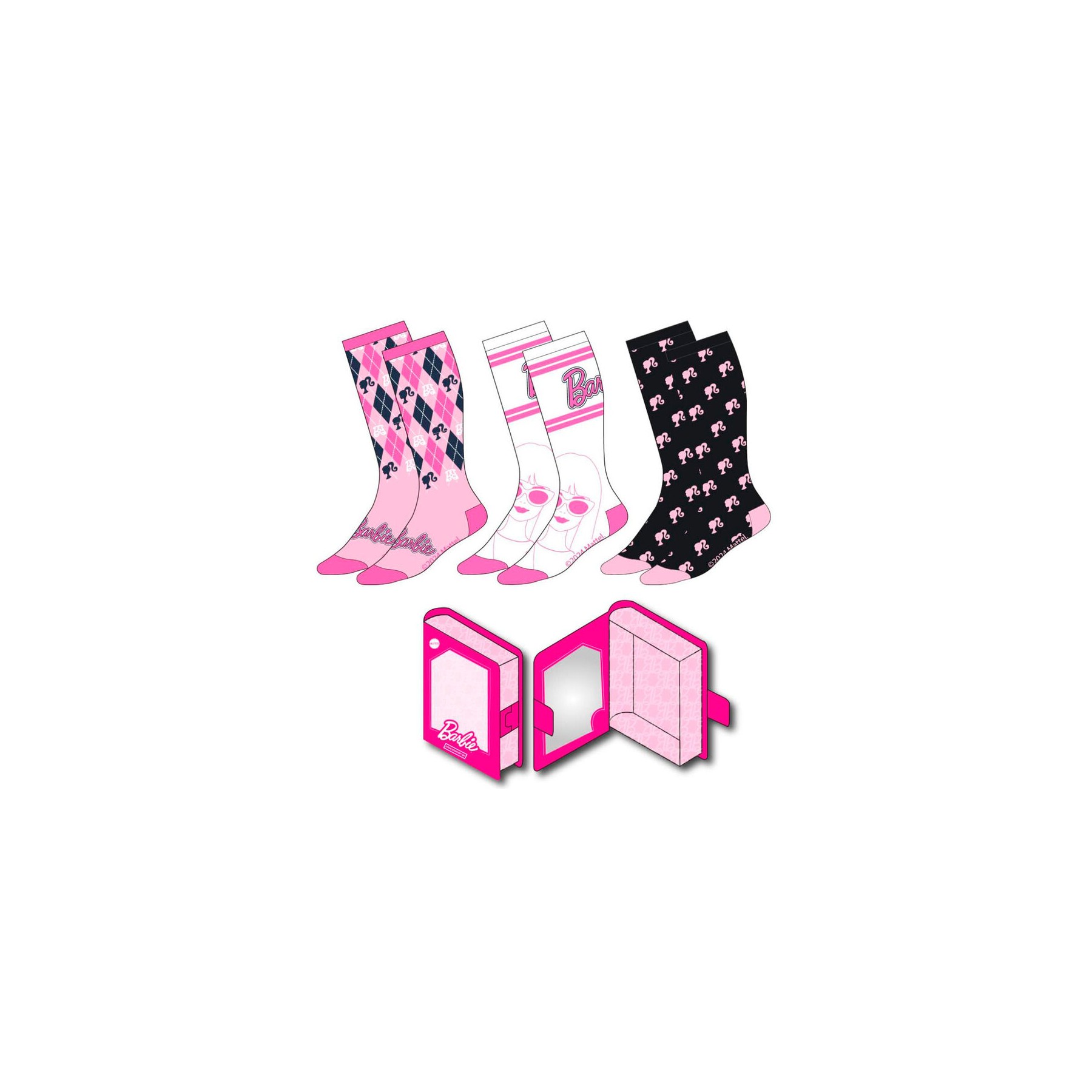 Set 3 calcetines Barbie adulto