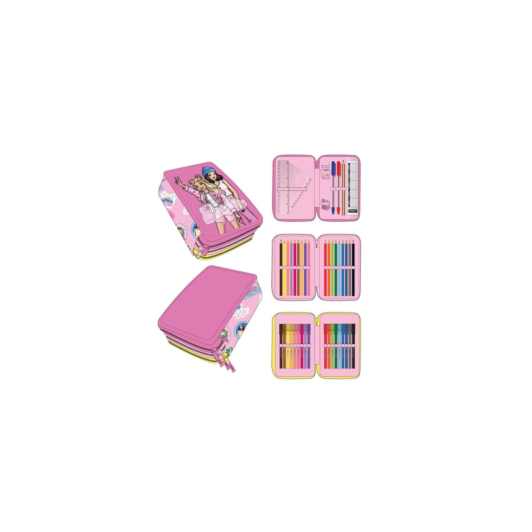 Plumier Barbie triple Plumier Barbie triple