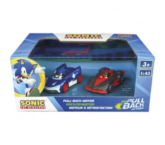 Set coches Sonic Vs Shadow Team Sonic Racing Pull Speed Sonic the Hedgehog